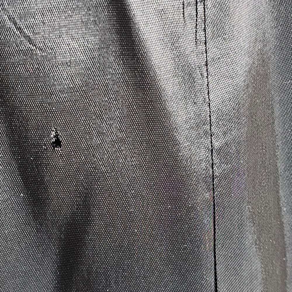 Vintage 50s 60s Black Raw Silk Coat Wide Collar Oversized Buttons ILGWU - Picture 13 of 13